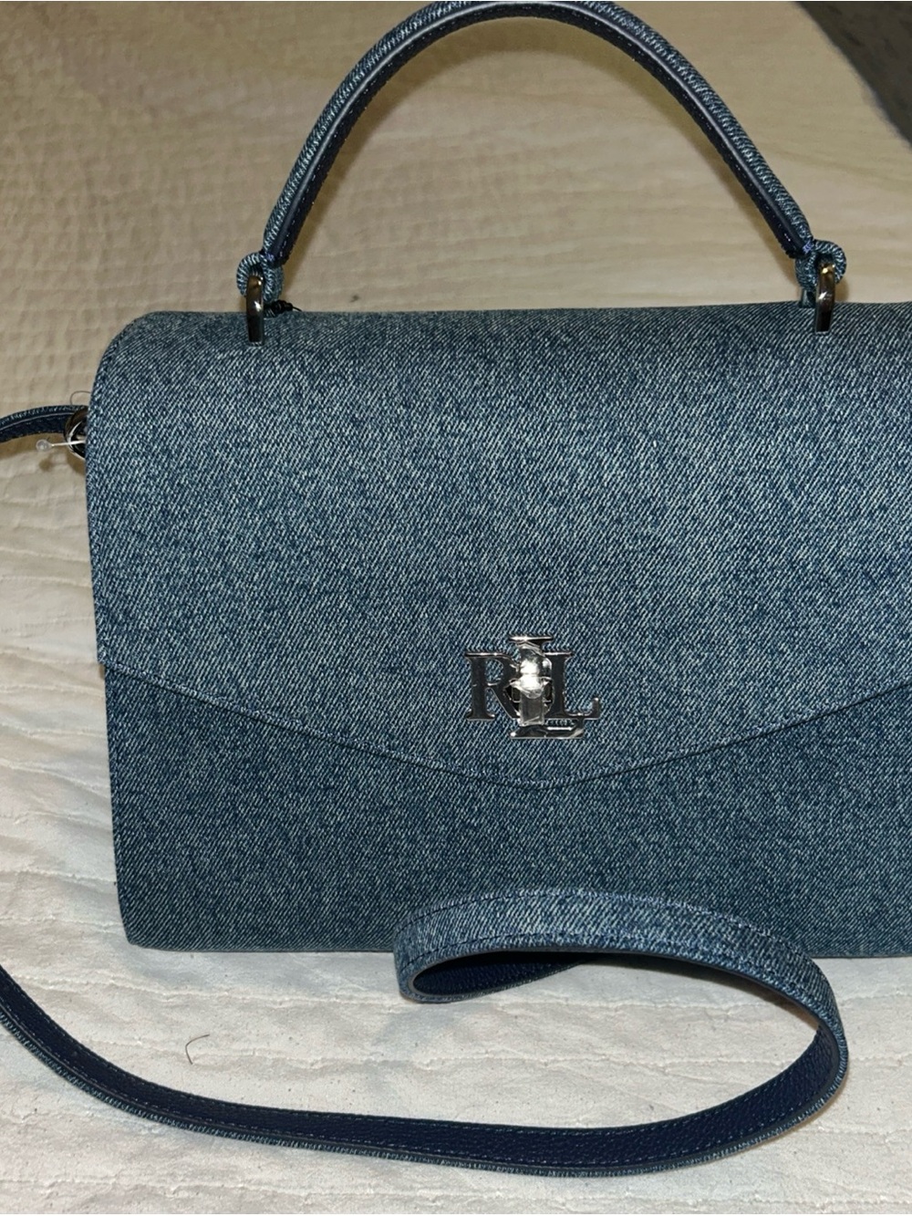 Polo by Ralph Lauren Denim-Style Top Handle Satchel - Blue